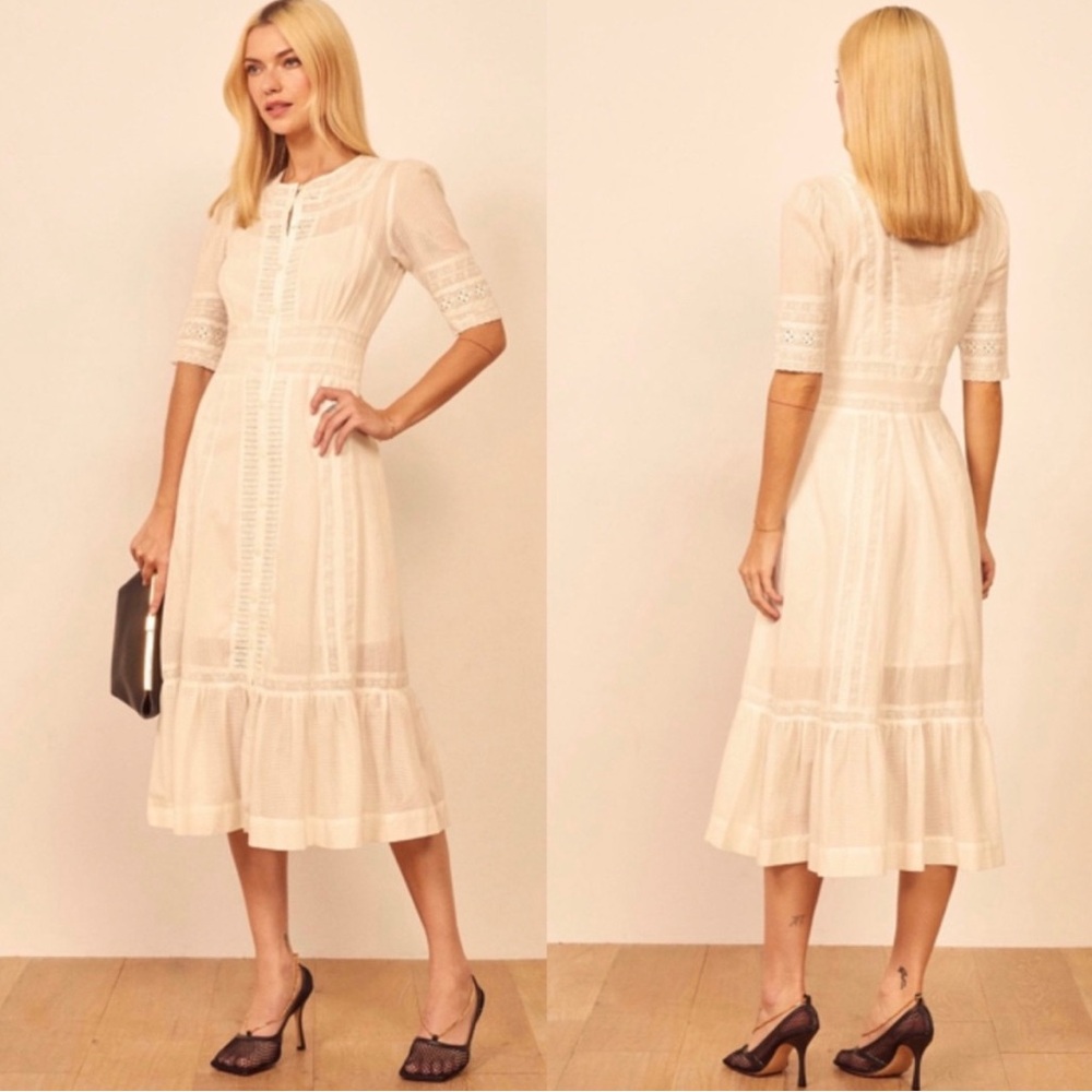 Reformation Cream Maxi Dress